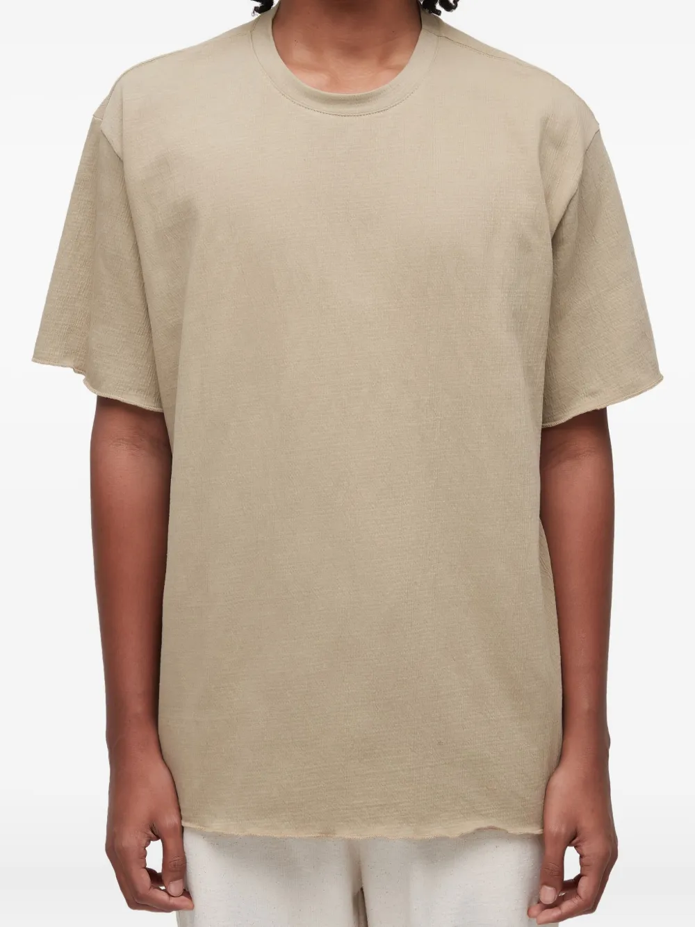 Osklen Wrinkled Raw-edge T-shirt In Neutral
