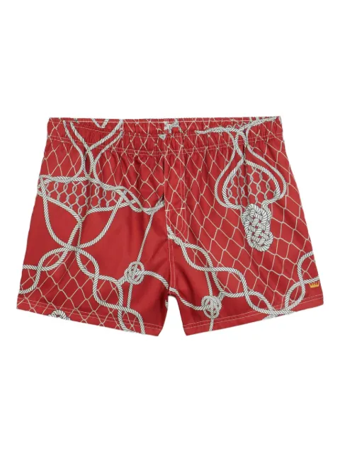 Osklen rope-net print swim shorts