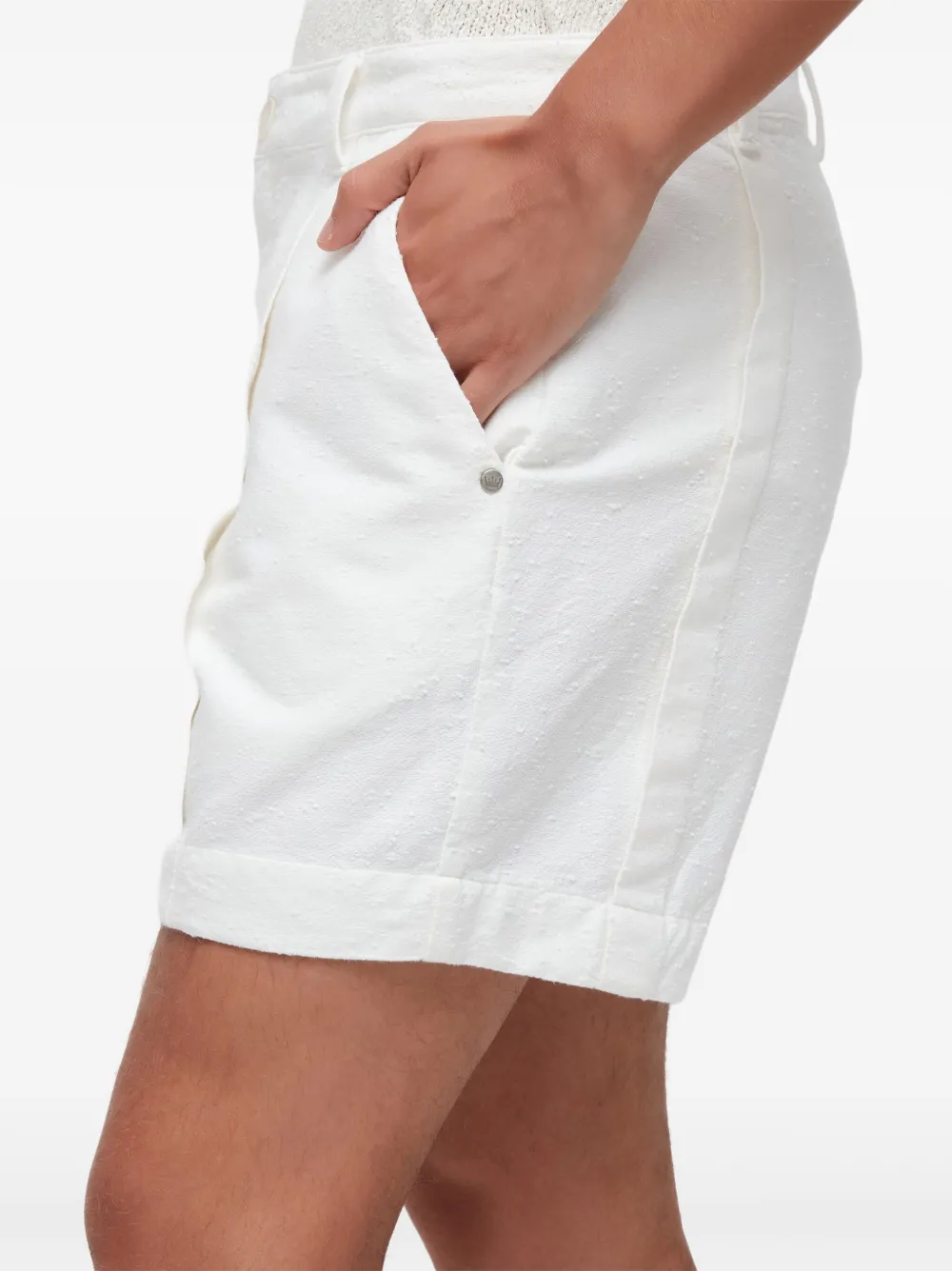 Osklen Flow geplooide shorts met textuur Wit