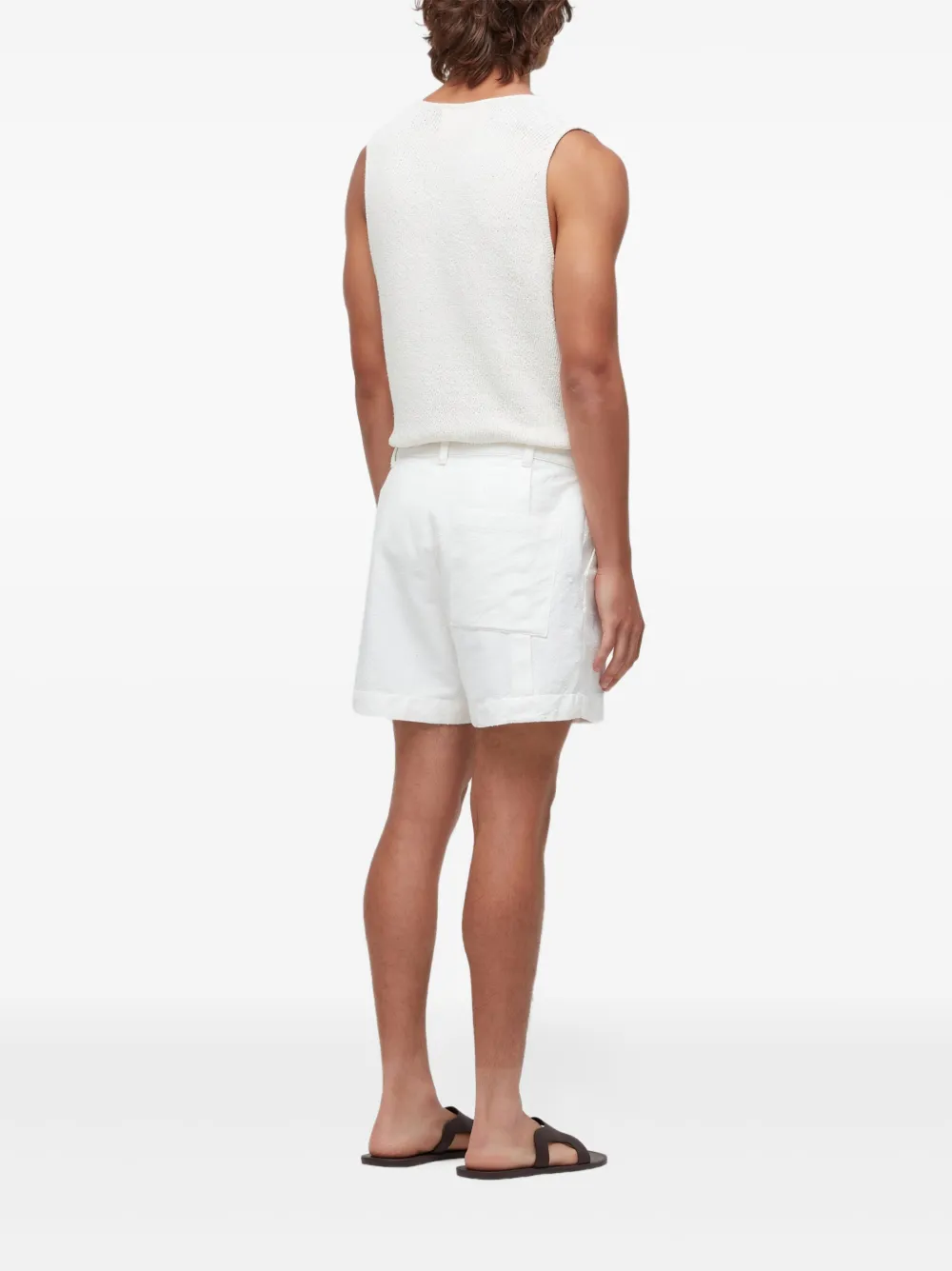 Osklen Flow geplooide shorts met textuur Wit
