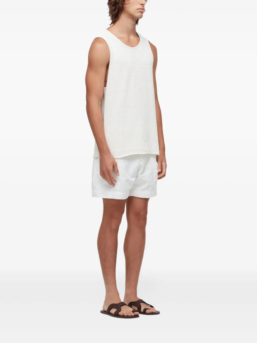 Osklen Flow pleated texture shorts | Tailored Shorts | Image 2