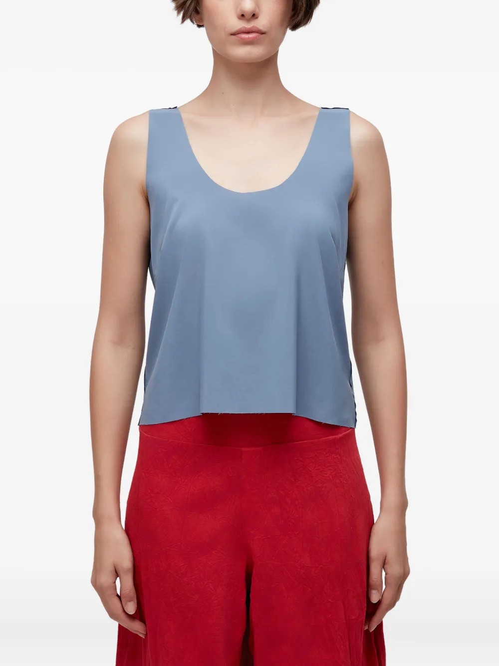 Osklen Superlight scoop-neck top | Blue | Image 1