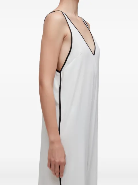 Osklen V-neck side-stripe jumpsuit