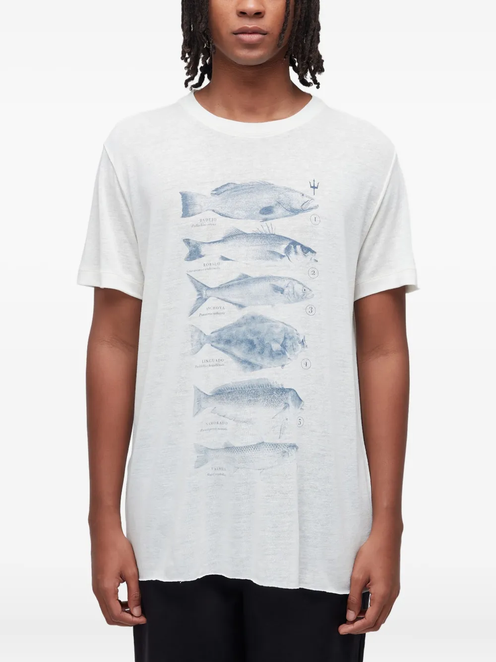 Osklen fish-print T-shirt | White | Image 1