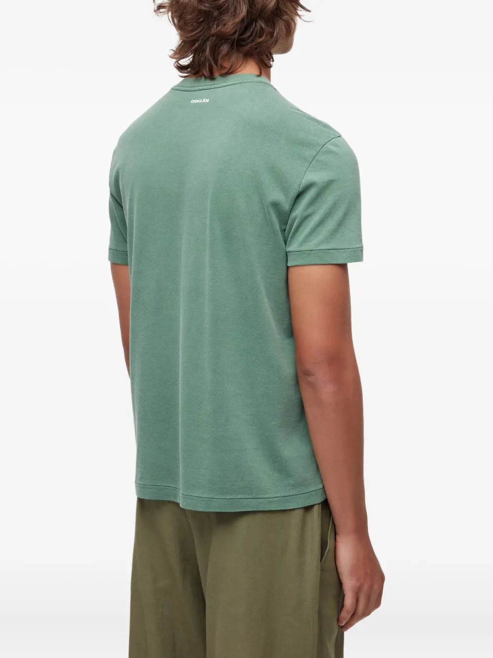 Osklen T-shirt met geborduurd logo Groen