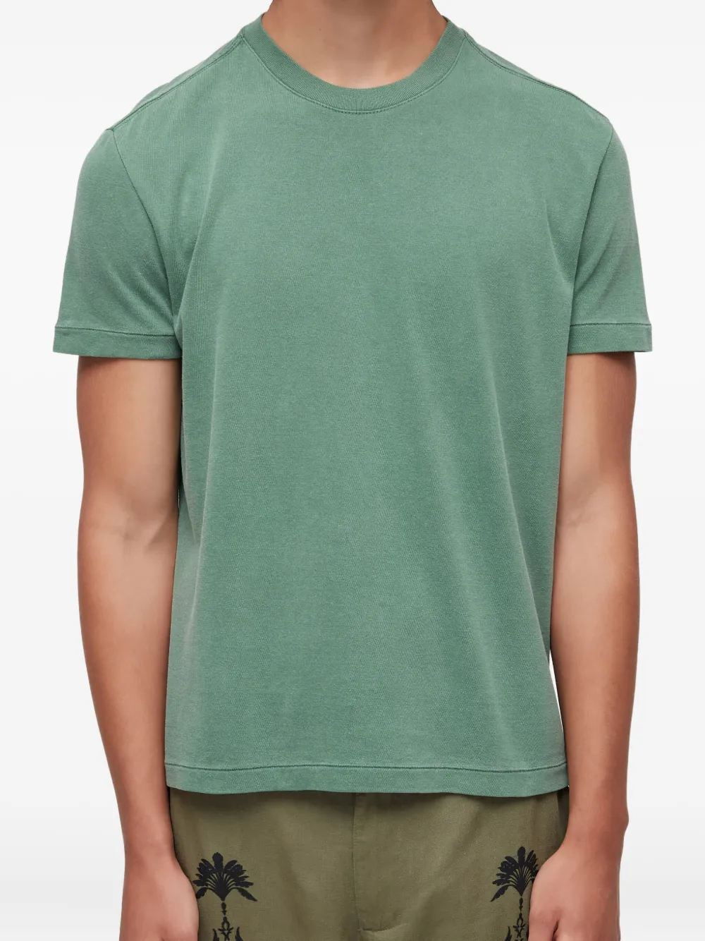 Osklen T-shirt met geborduurd logo Groen