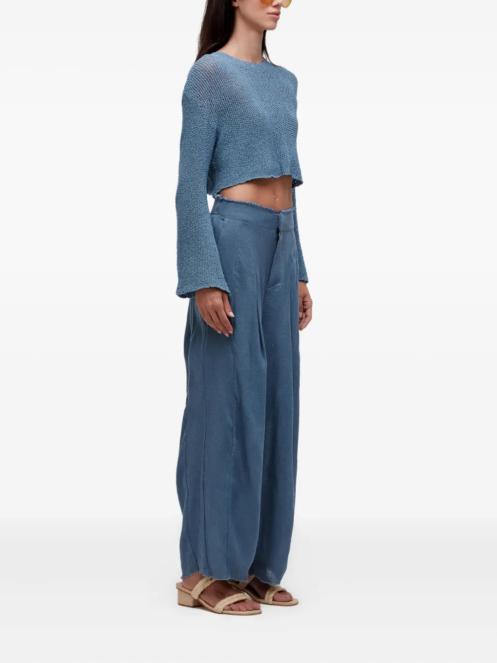 Osklen Bell-sleeve Sweater In Blue