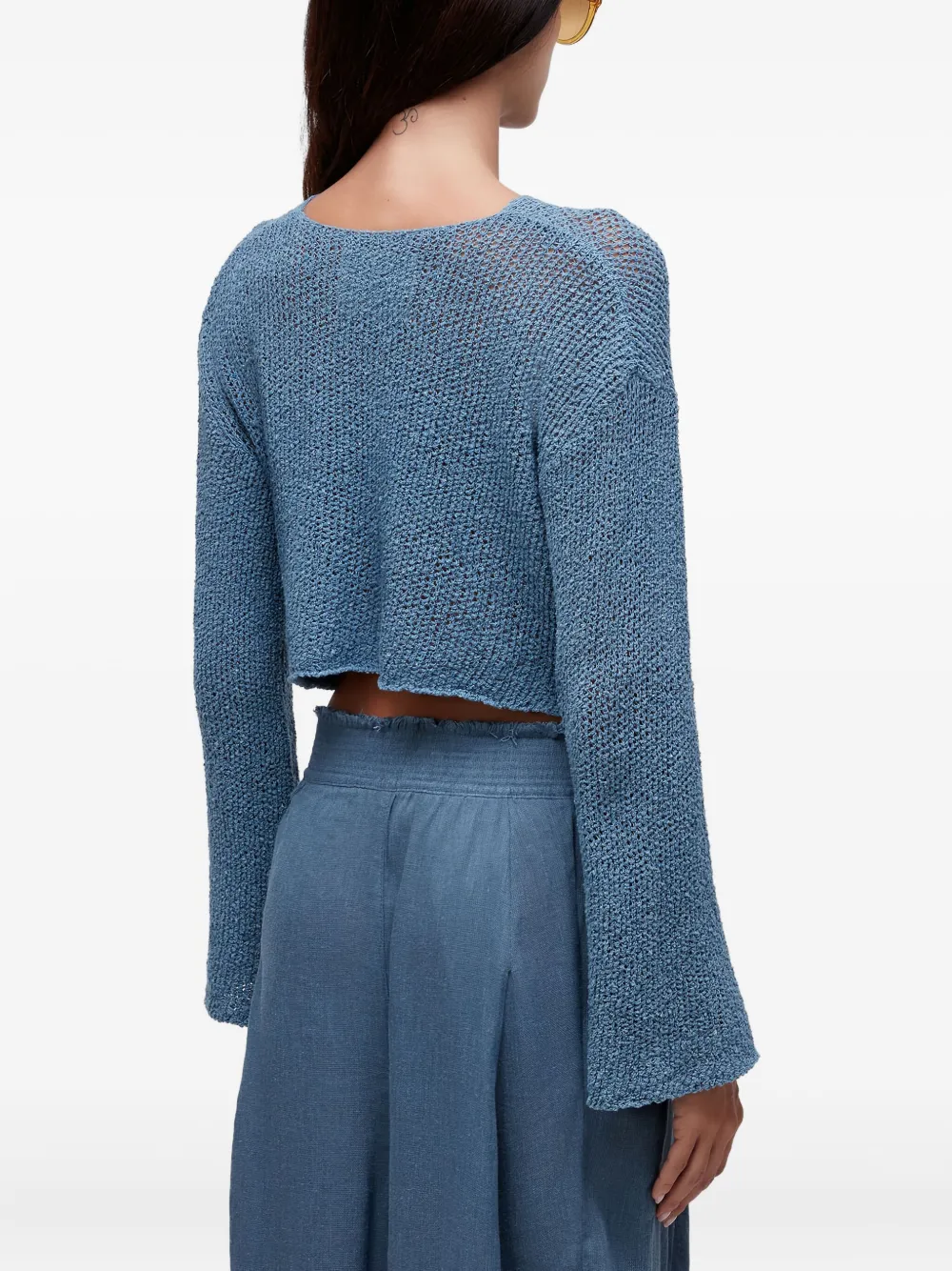 Osklen Bell-sleeve Sweater In Blue
