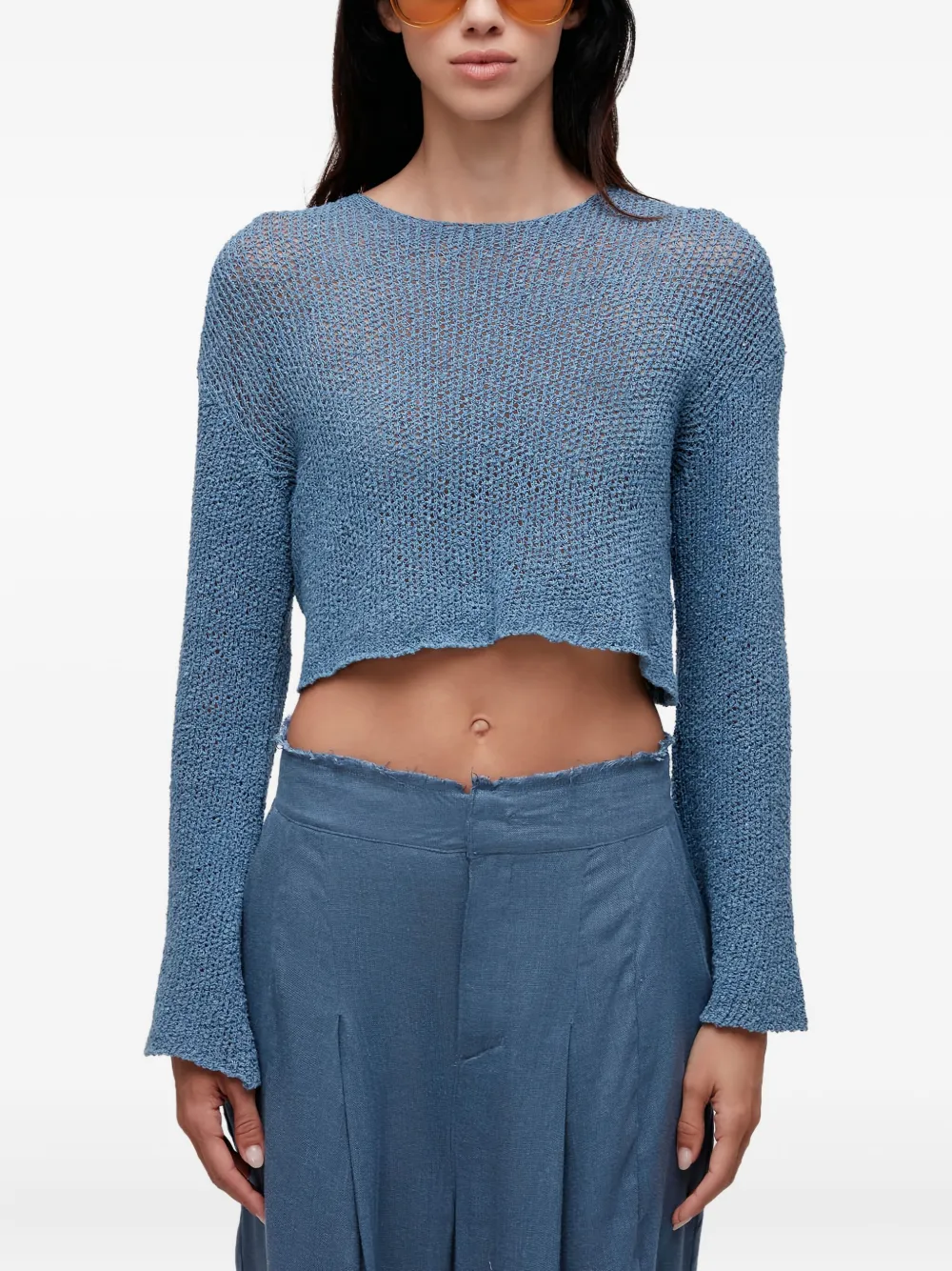 Osklen Bell-sleeve Sweater In Blue