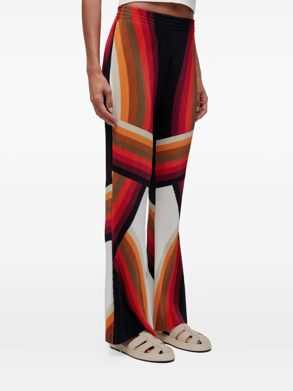 Osklen Geometric-pattern Trousers In Red