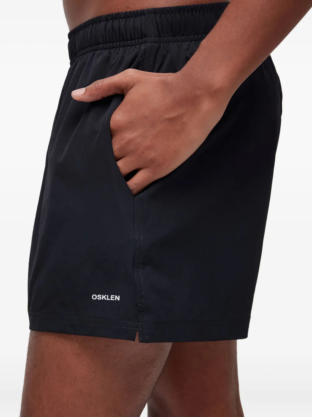 Osklen Shorts met elastische tailleband en zak Zwart