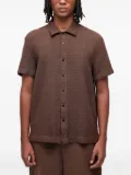 Osklen textured short-sleeve shirt - Brown