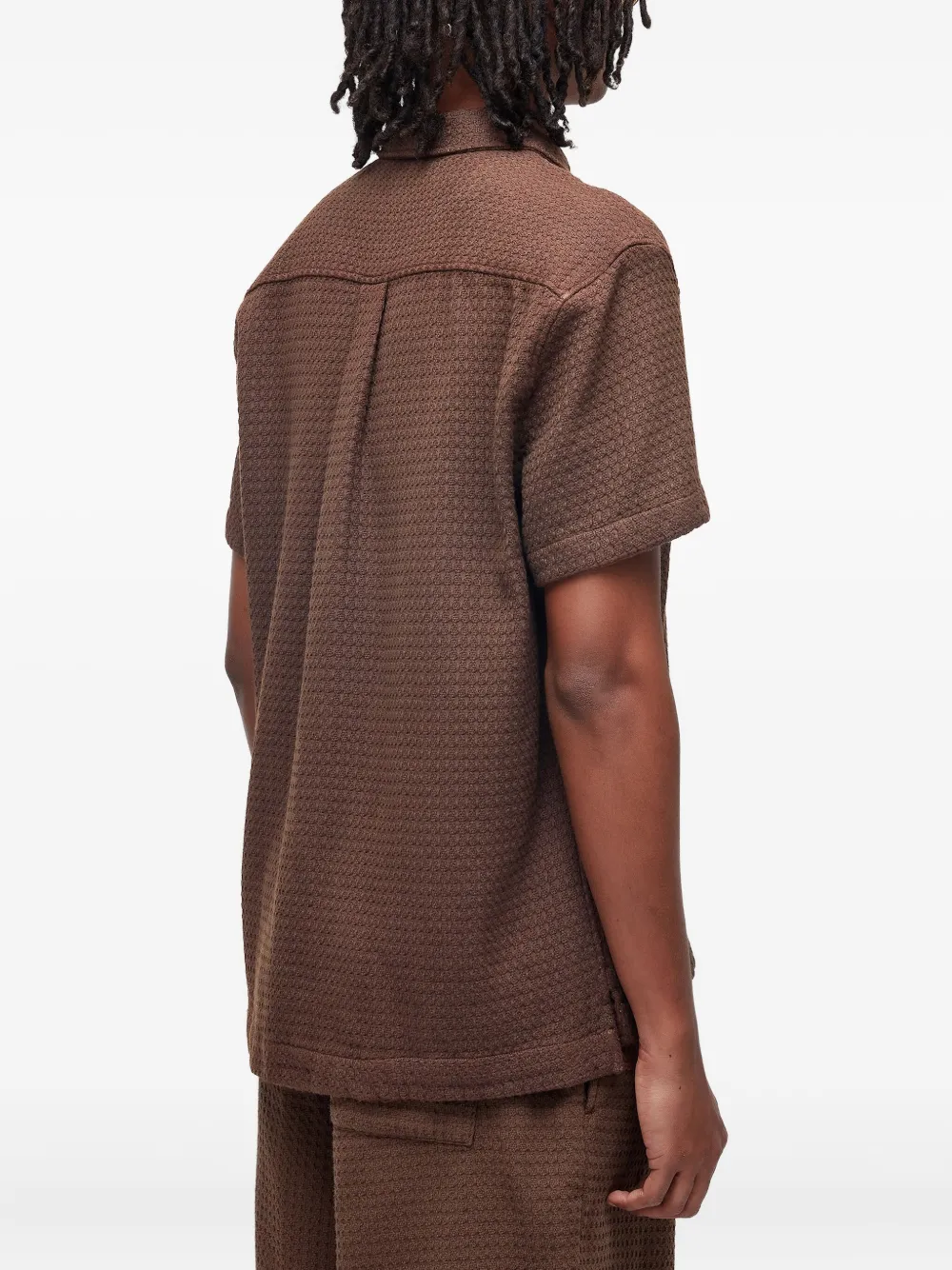Osklen Textured Short-sleeve Shirt In Brown