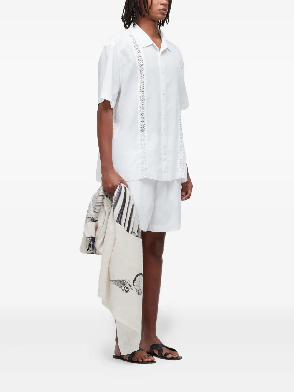 Osklen Overhemd met geborduurd vlak - Wit