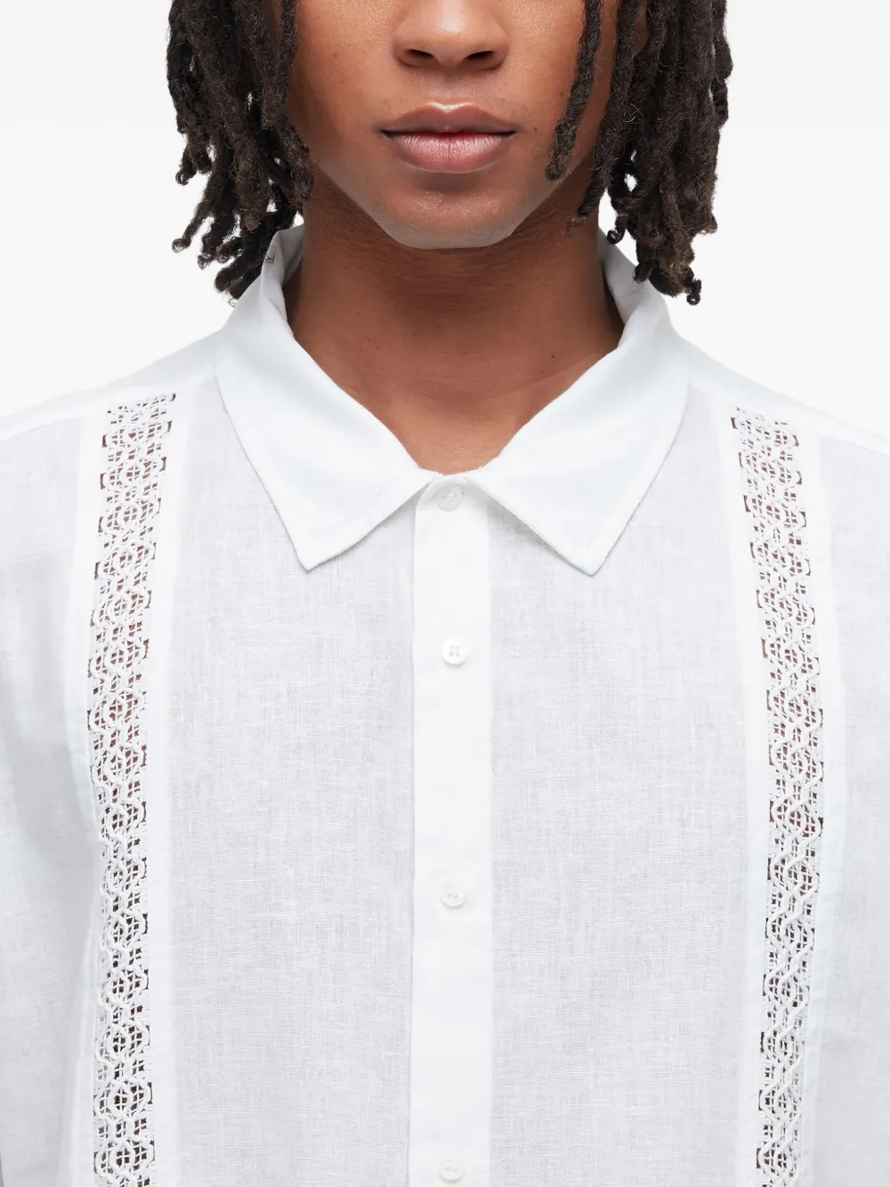 Osklen Embroidered-panel Shirt In White