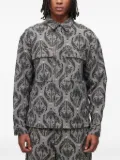 Osklen jacquard floral-pattern shirt jacket - Grey