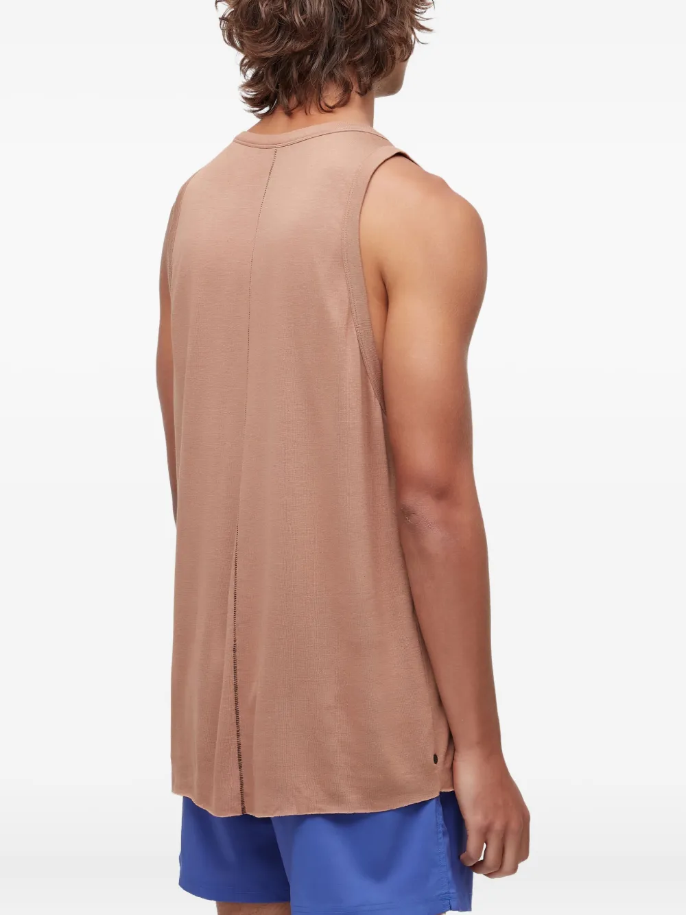 Osklen Tanktop met diepe ronde hals Beige