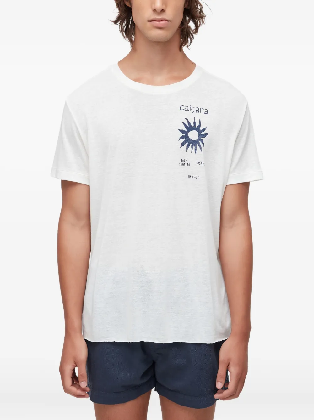 Osklen Sun-motif T-shirt In White