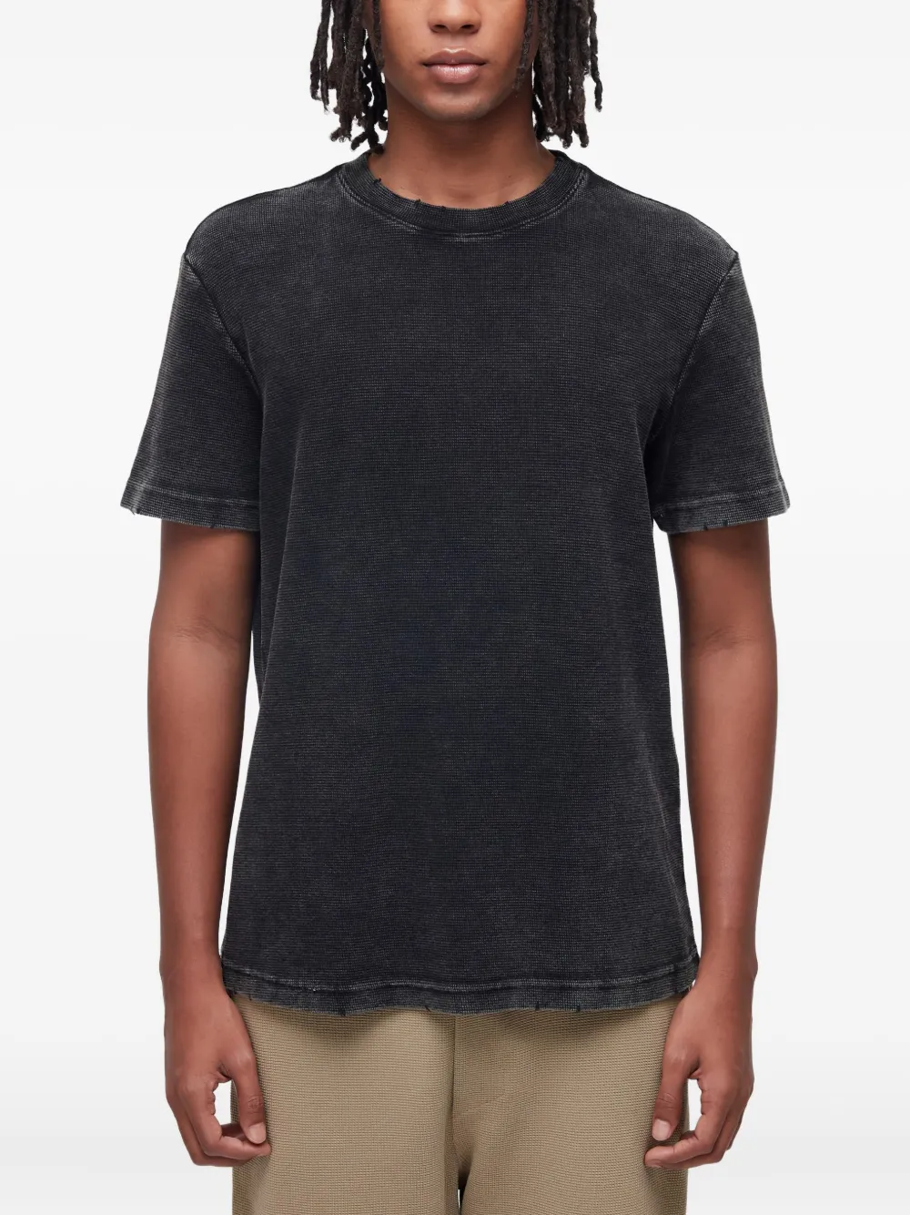 Osklen distressed-effect T-shirt | Black | Image 1