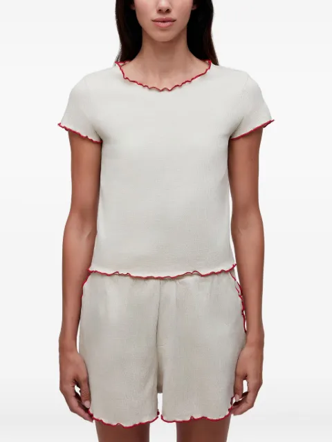 Osklen 러플 트리밍 티셔츠