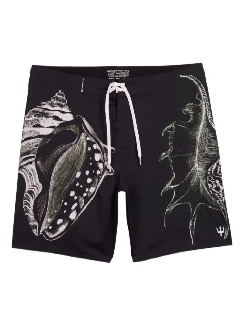 Osklen shell-print swim shorts