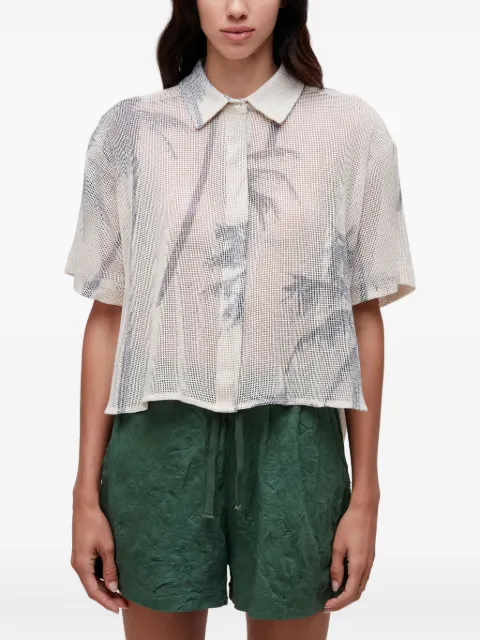 Osklen palm-tree mesh shirt