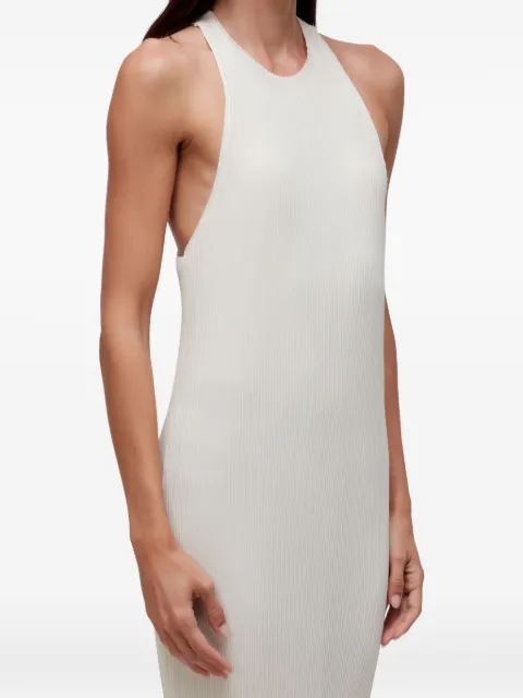 Osklen plissé-effect panelled dress