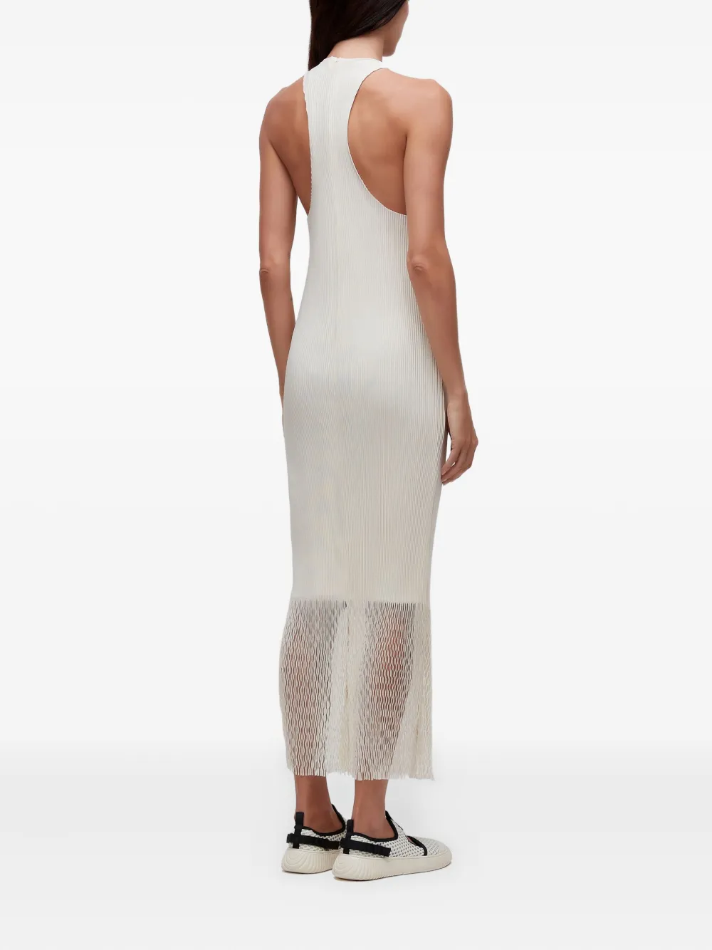 Osklen Jurk met plissé-effect en vlakken Wit