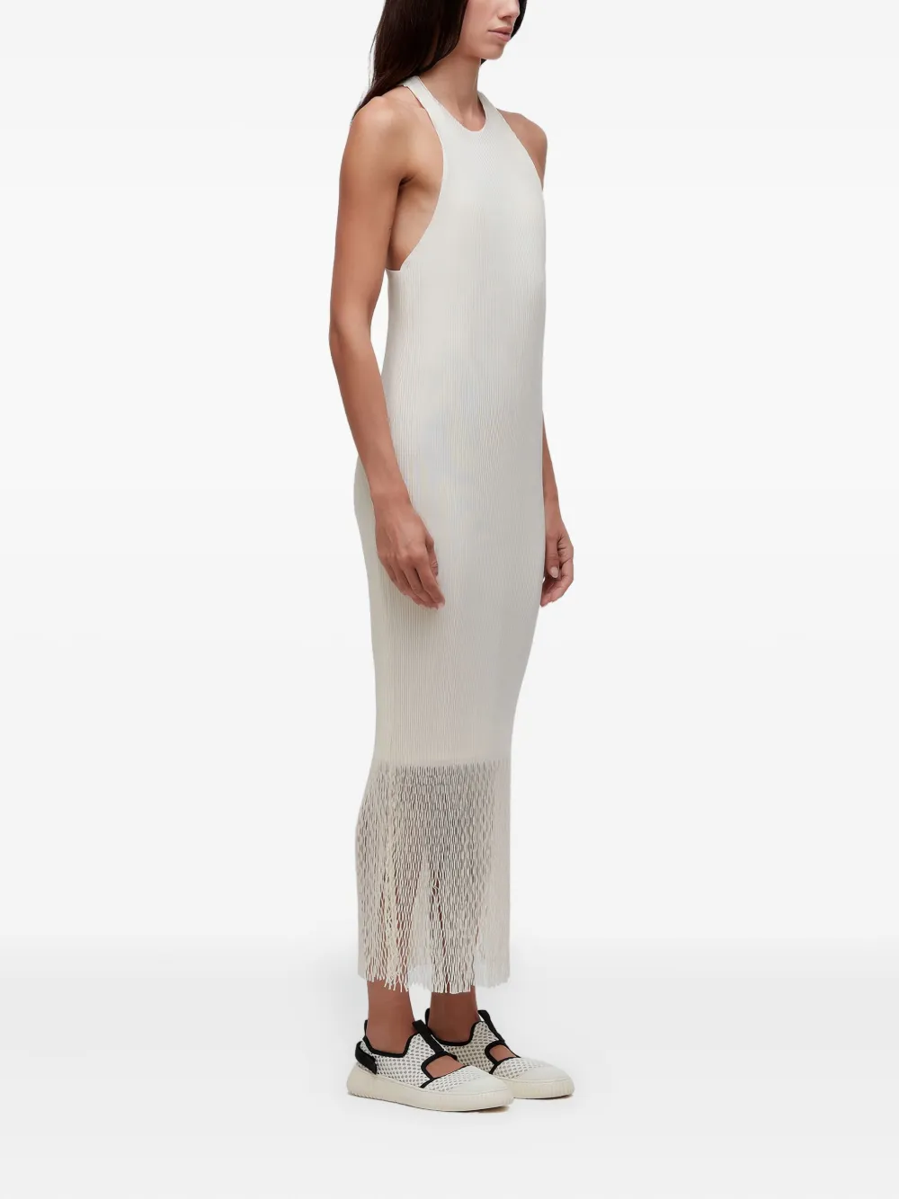 Osklen Jurk met plissé-effect en vlakken Wit