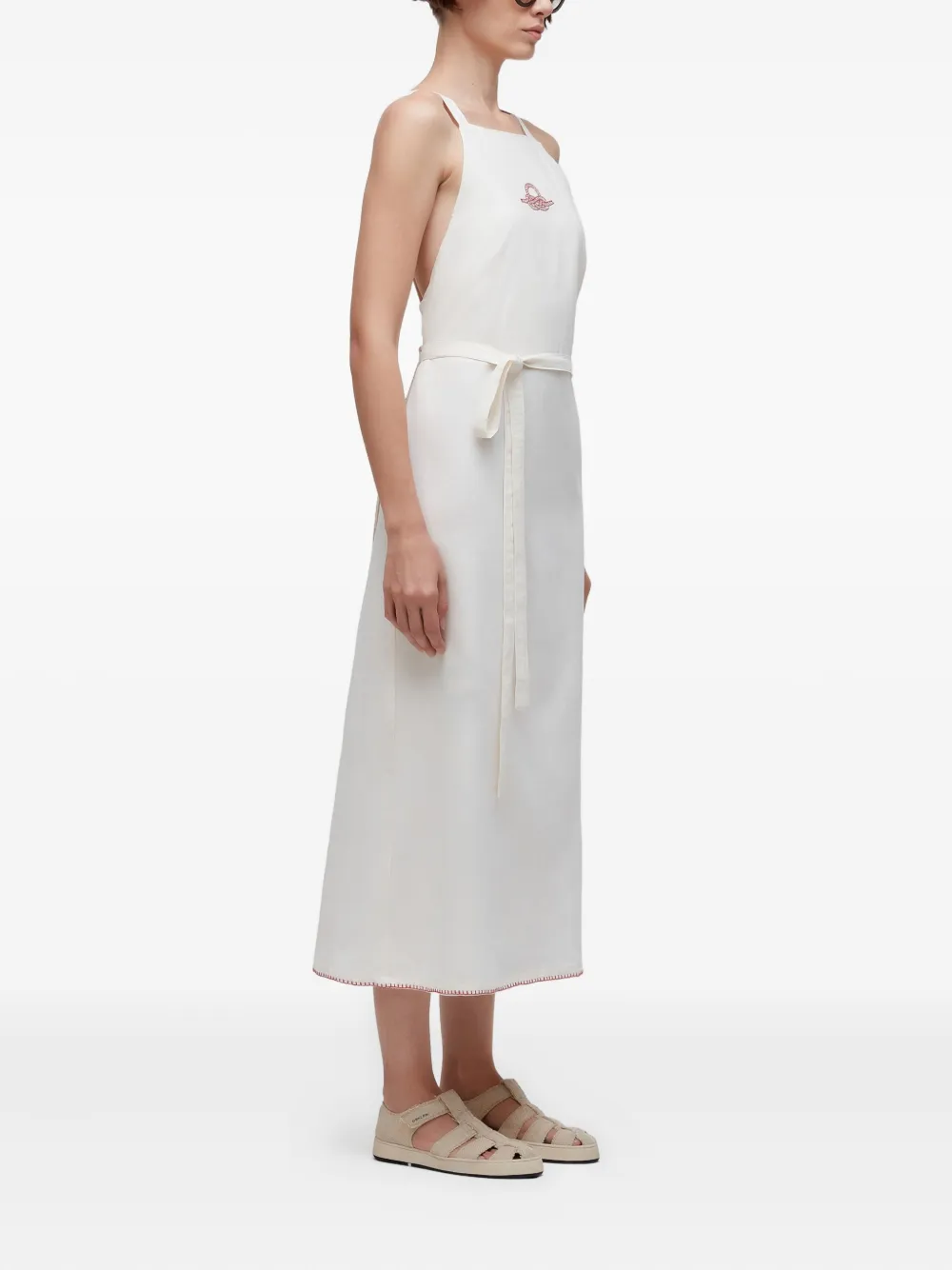 Osklen Midi-jurk met geknoopt detail - Wit