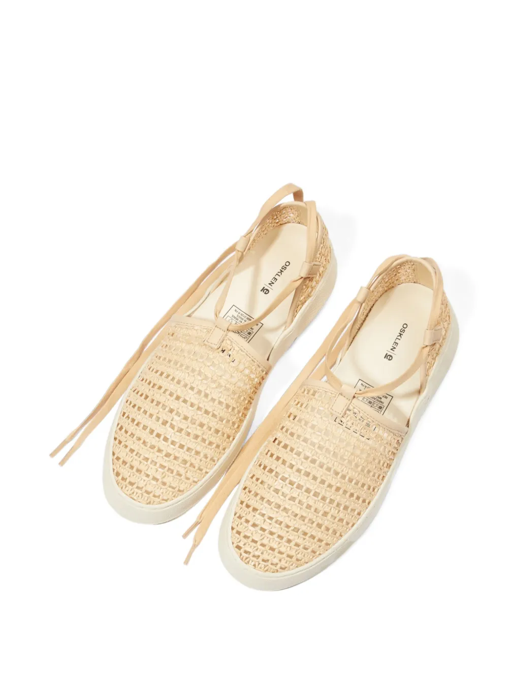 Osklen Soho geweven espadrilles met strik Beige