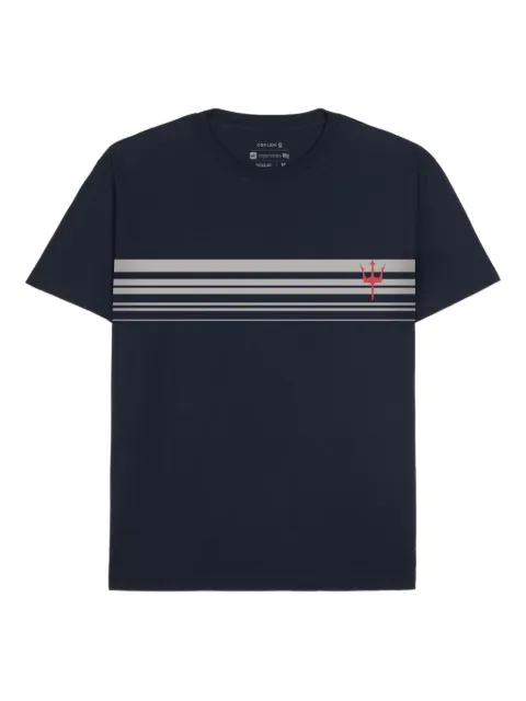 Osklen Gestreiftes T-Shirt mit Trident-Emblem