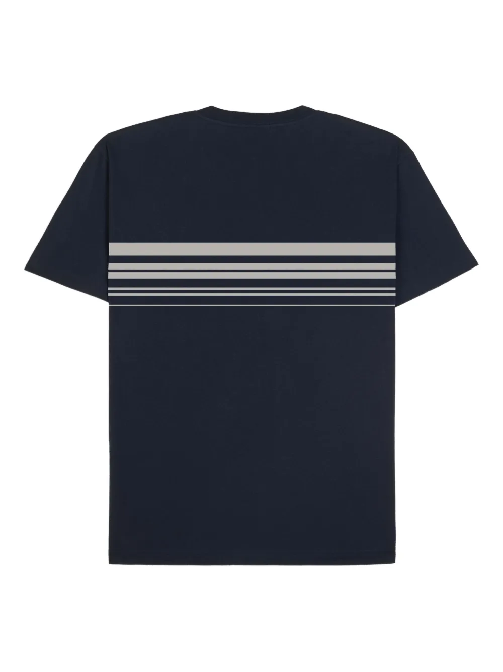 Osklen Gestreept T-shirt met trident embleem - Blauw