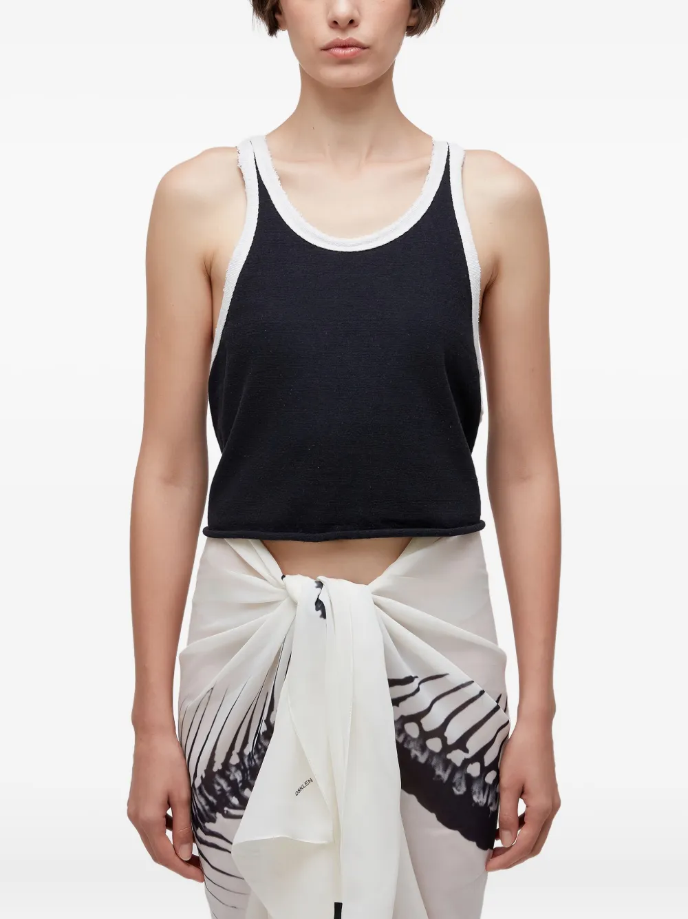 Osklen racerback crop top | Black | Image 1