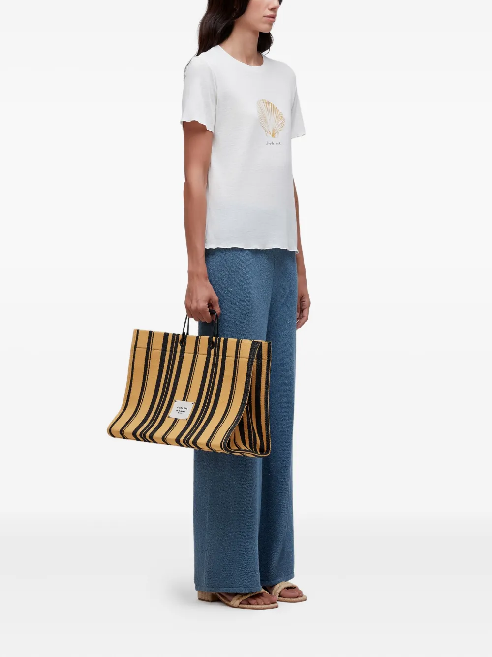 Osklen shell-print raw-edge T-shirt | T-Shirts & Jersey Shirts | Image 2