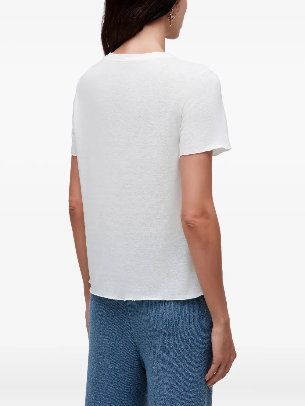 Osklen Gerafeld T-shirt met schelpenprint Wit