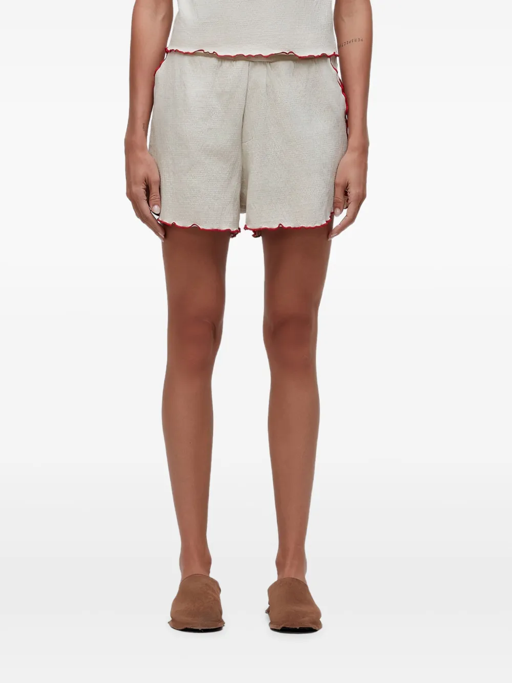 Osklen contrasting-trim shorts | Neutrals | Image 1