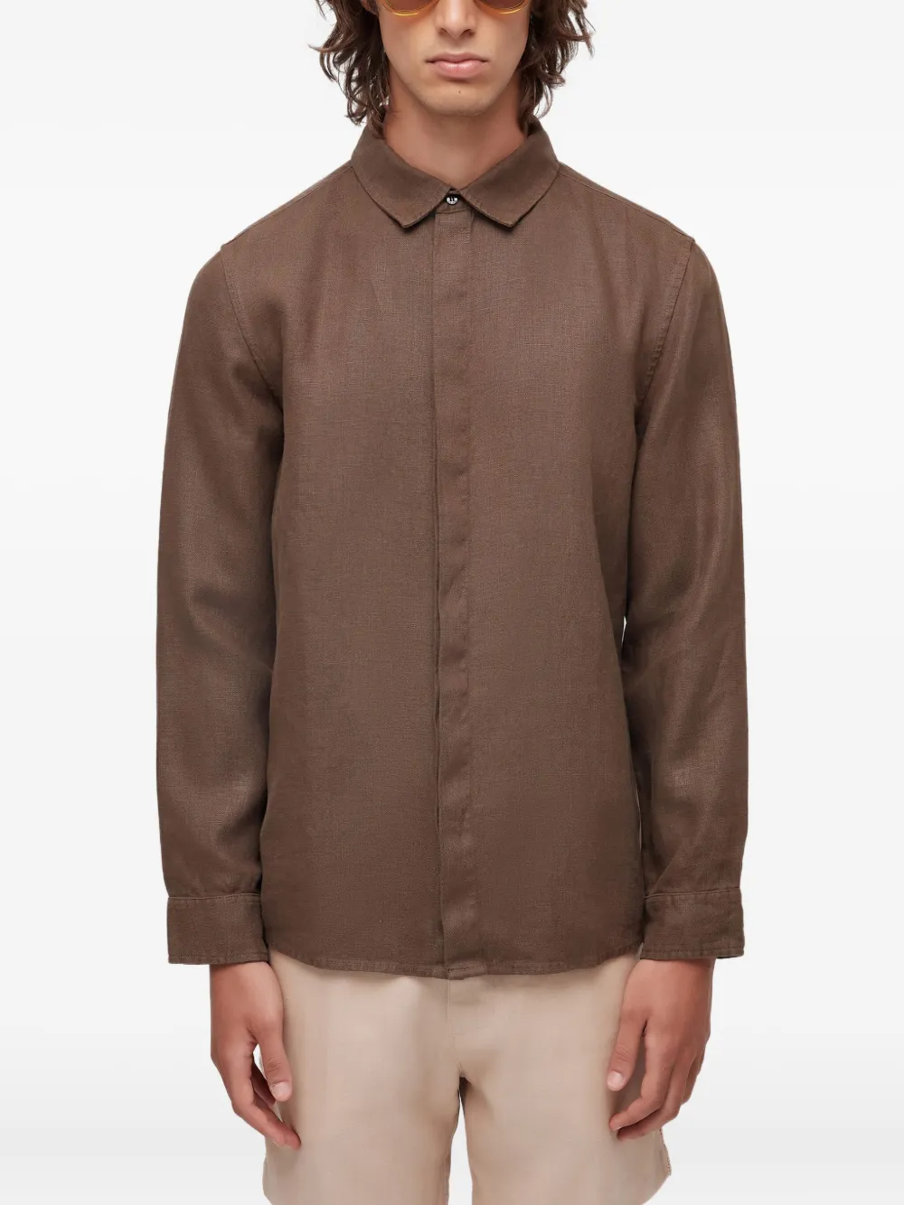 Osklen linen shirt | Brown | Image 1