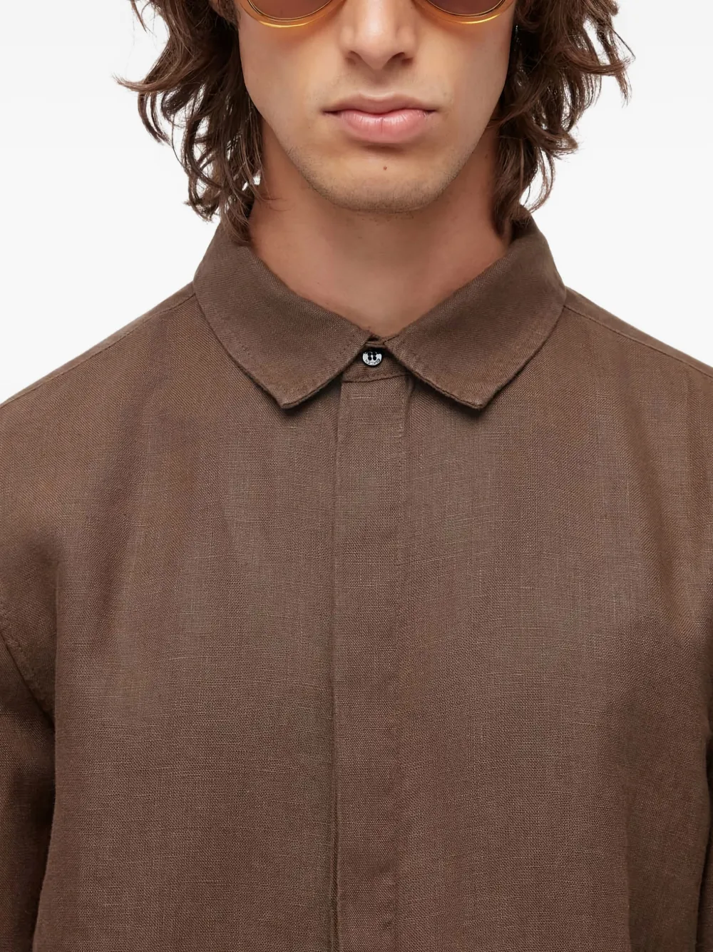 Osklen Linnen overhemd Bruin