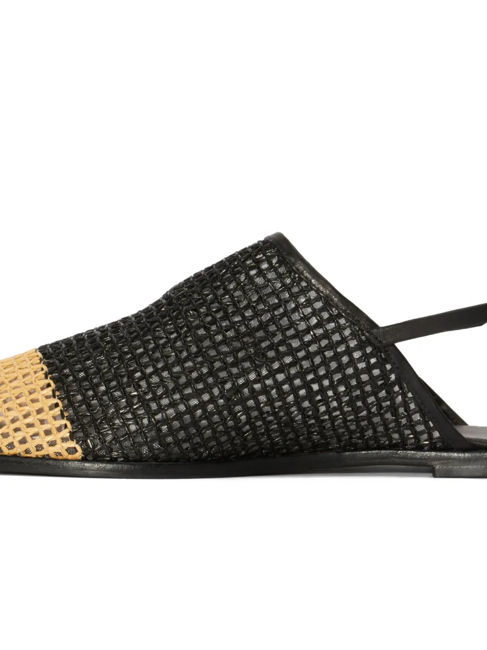 Osklen Babouche geweven slingback pumps Zwart