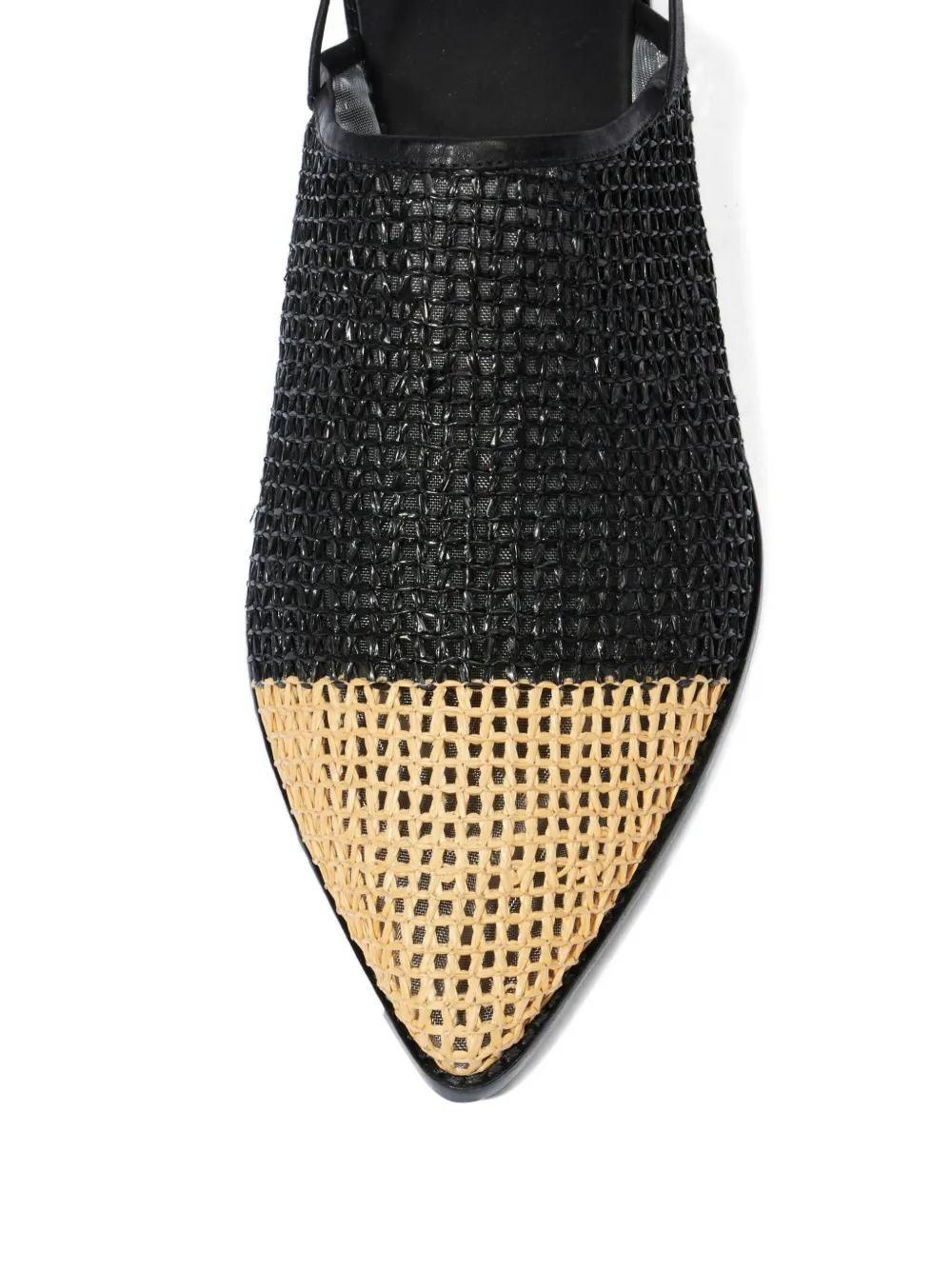 Osklen Babouche geweven slingback pumps Zwart