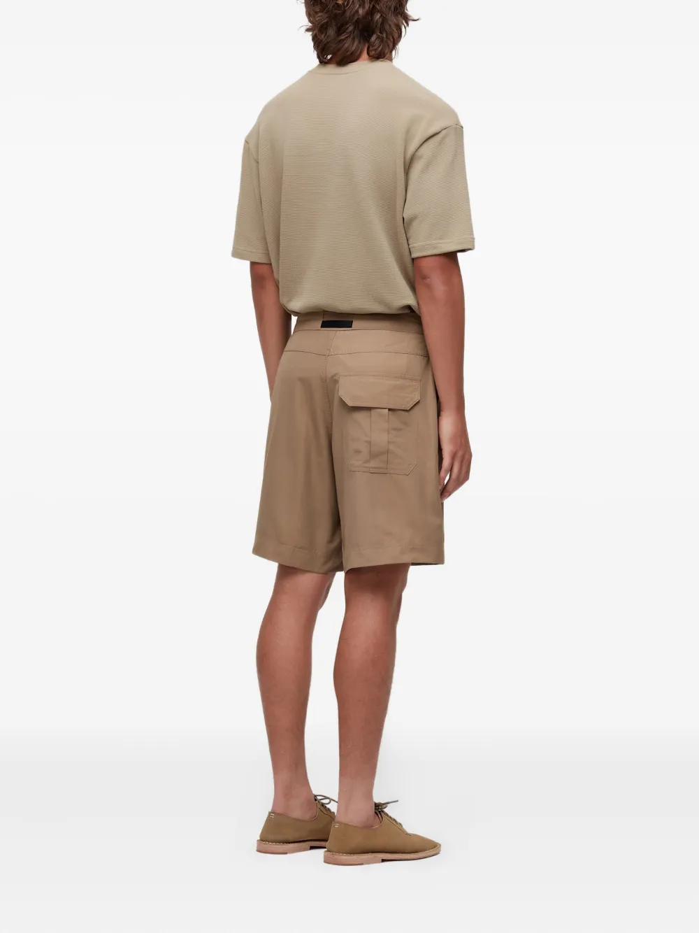  Osklen Belted Flap-pocket Shorts - Neutrals 