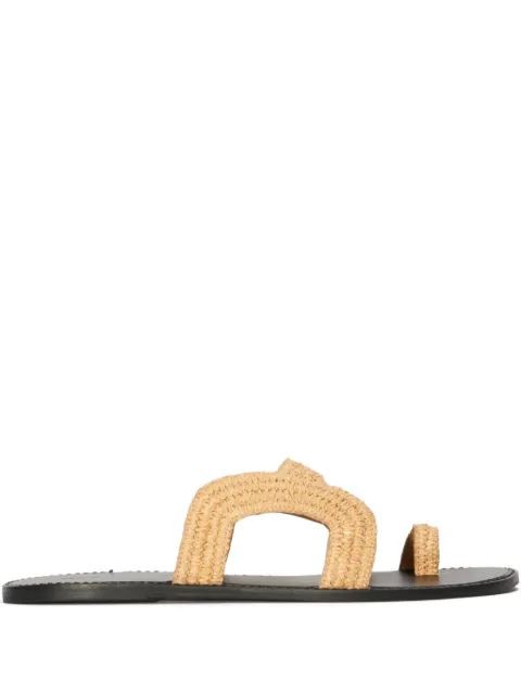 Osklen Calçadão raffia-woven toe-ring sandals