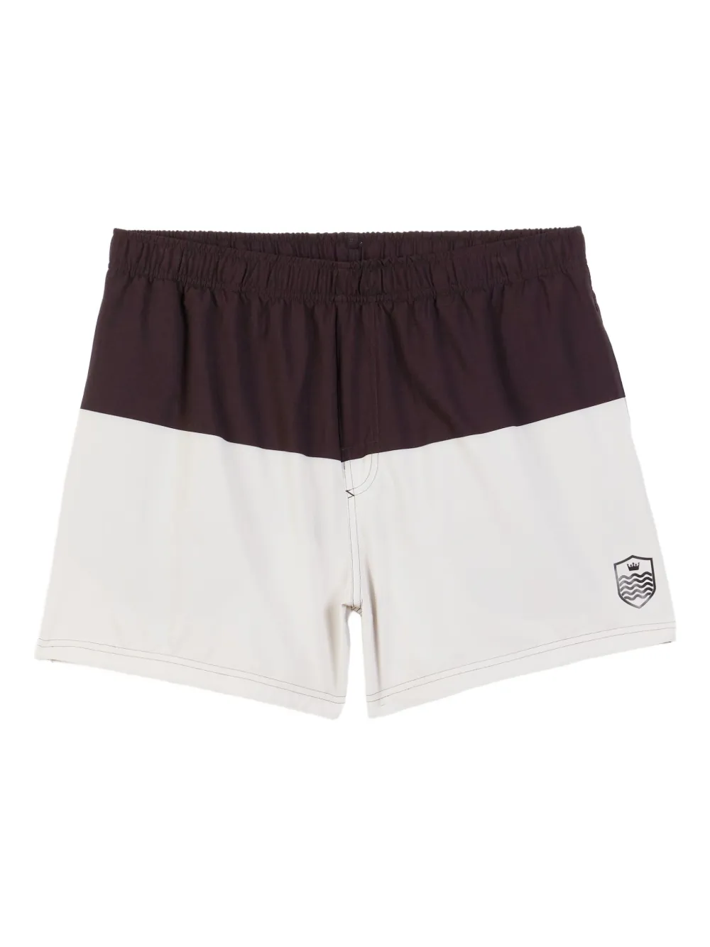 Osklen Bicolor Coat Of Arms logo shorts | Black | Image 1