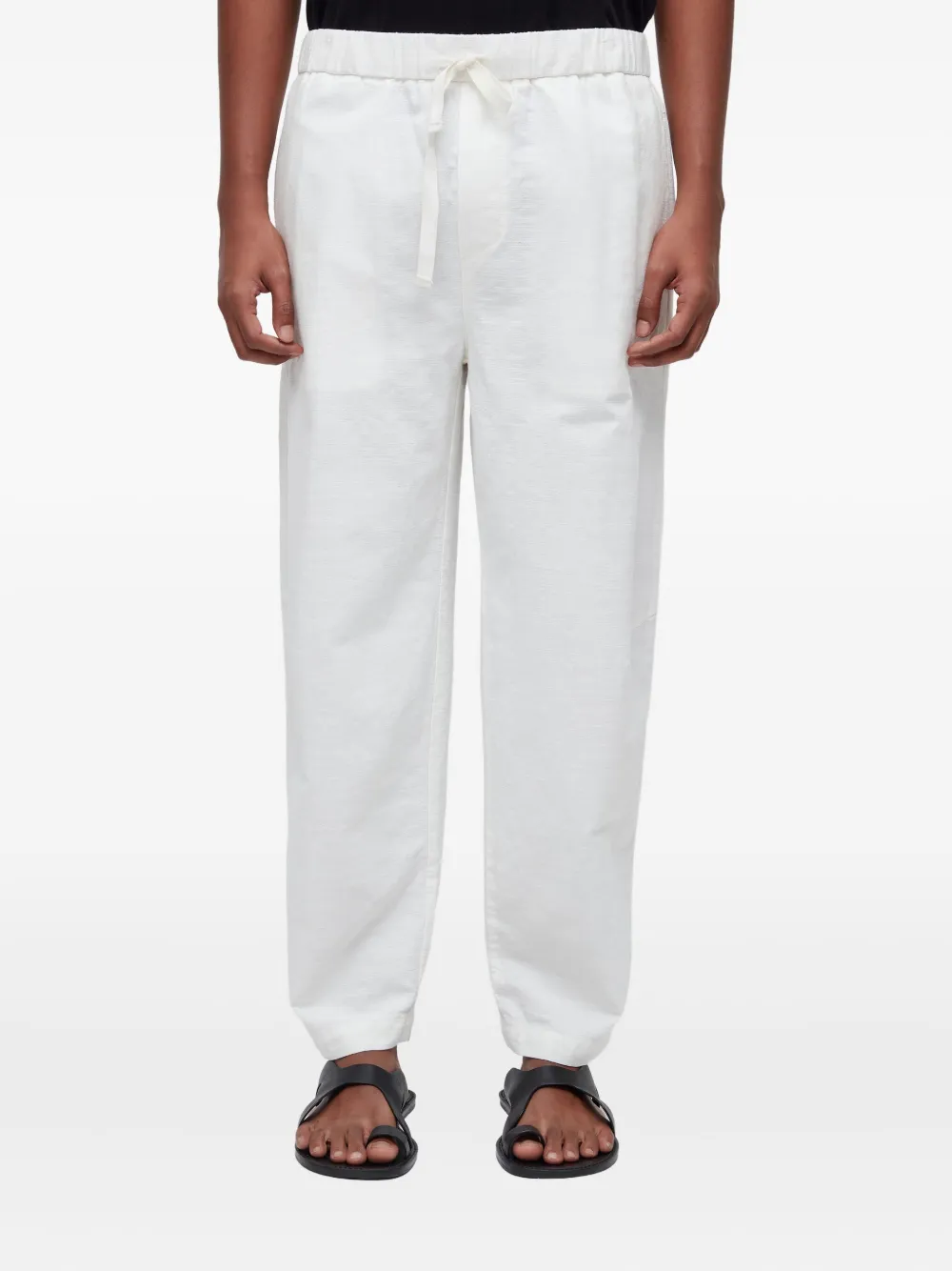 Osklen Drawstring Cotton Trousers In White