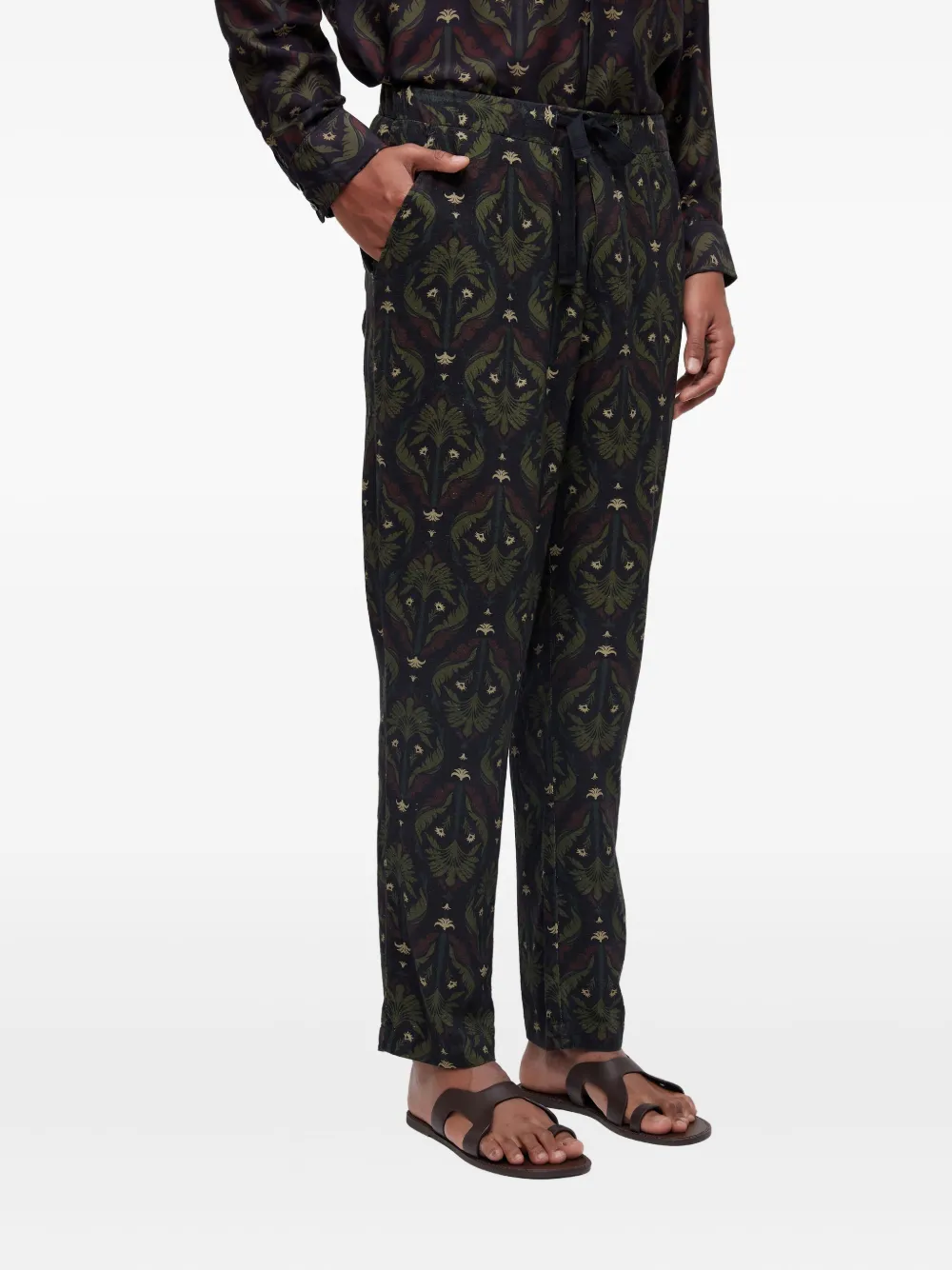 Osklen Damask-pattern Trousers In Black