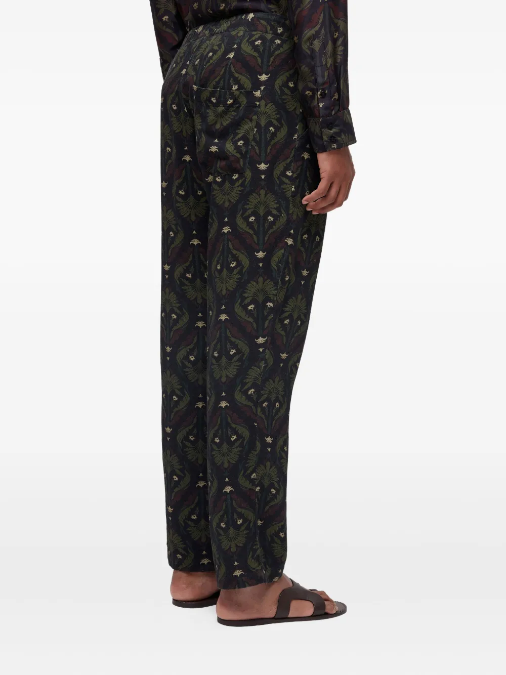 Osklen Damask-pattern Trousers In Black