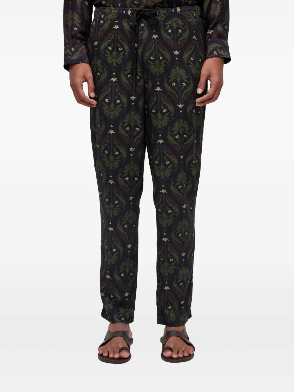 Osklen Damask-pattern Trousers In Black