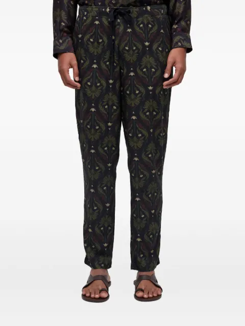 Osklen pantalones con motivo de damasco
