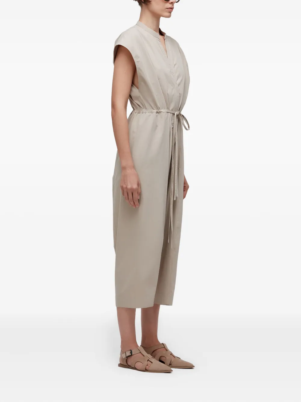 Osklen Cotton Drawstring Jumpsuit In Neutral